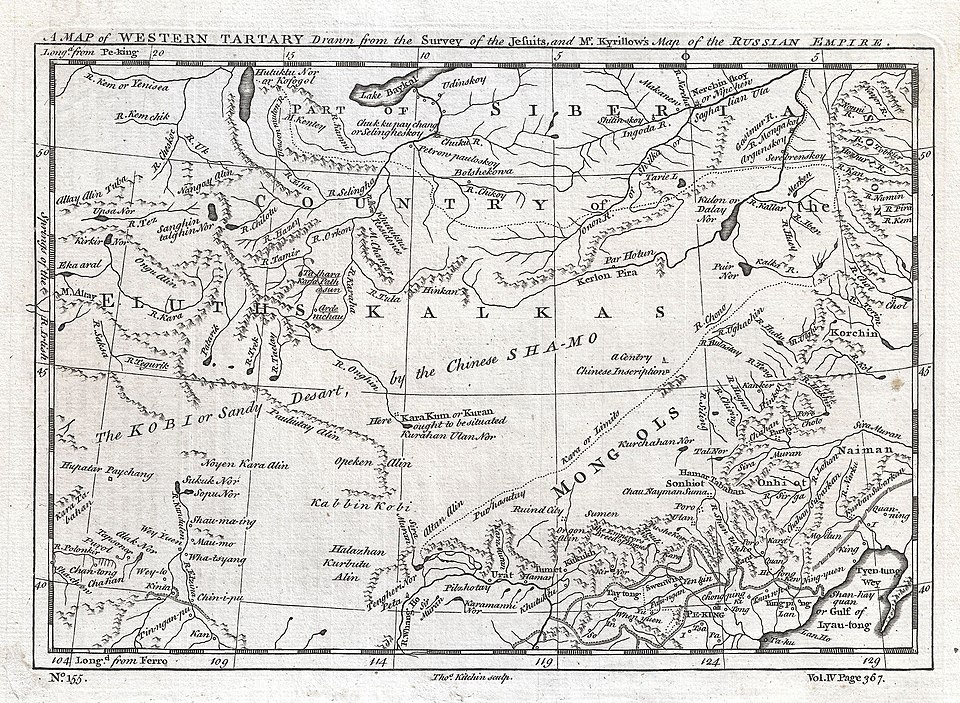 Maps 960px 1747 Kitchin Map Of Central Asia And The Gobi Desert Geographicus WesternTartary Kitchin 1747