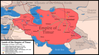 Maps Empire Of Timur And His Campaigns