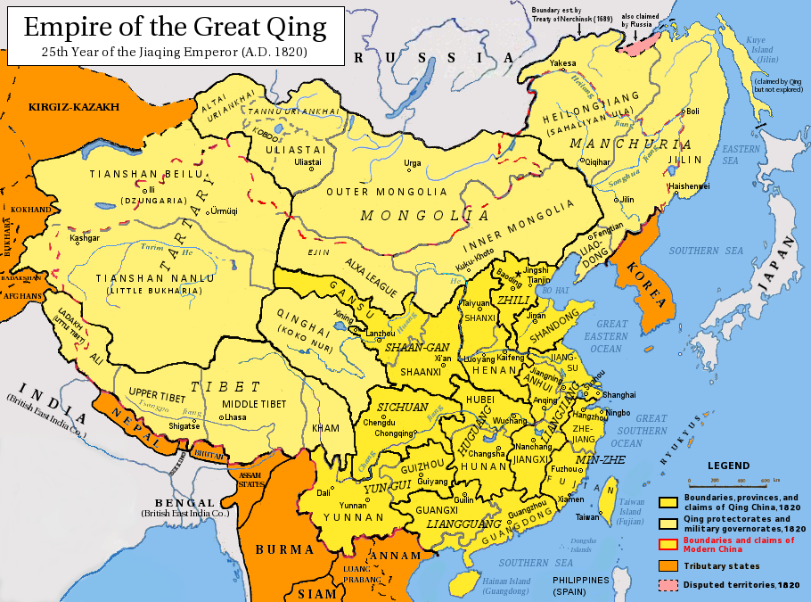 Maps Qing Dynasty 1820