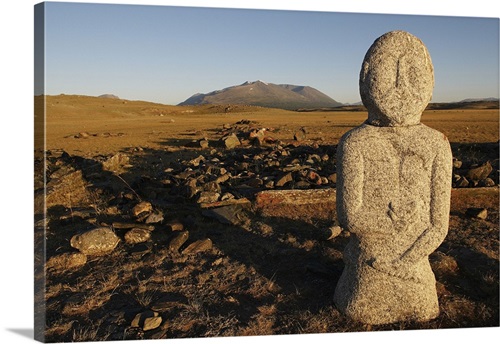 Mongolia Bayan Olgiy Altai Tavan Bogd National Park Balbal Turkic Stone Statue2068159