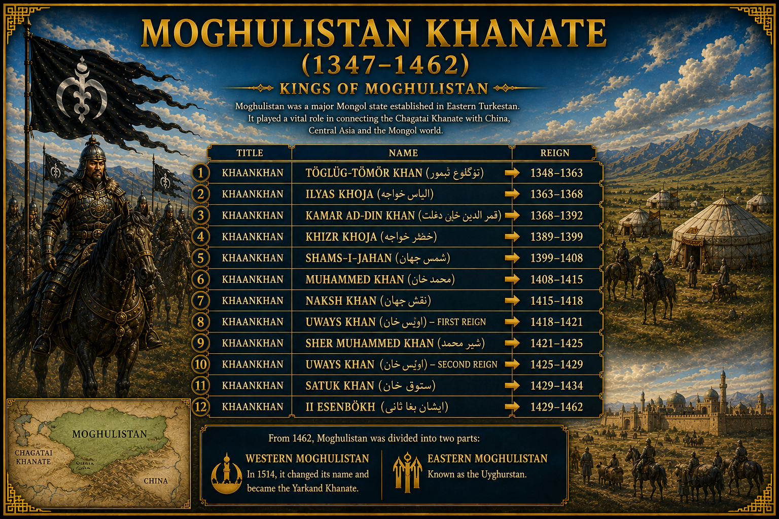mogulistan timeline