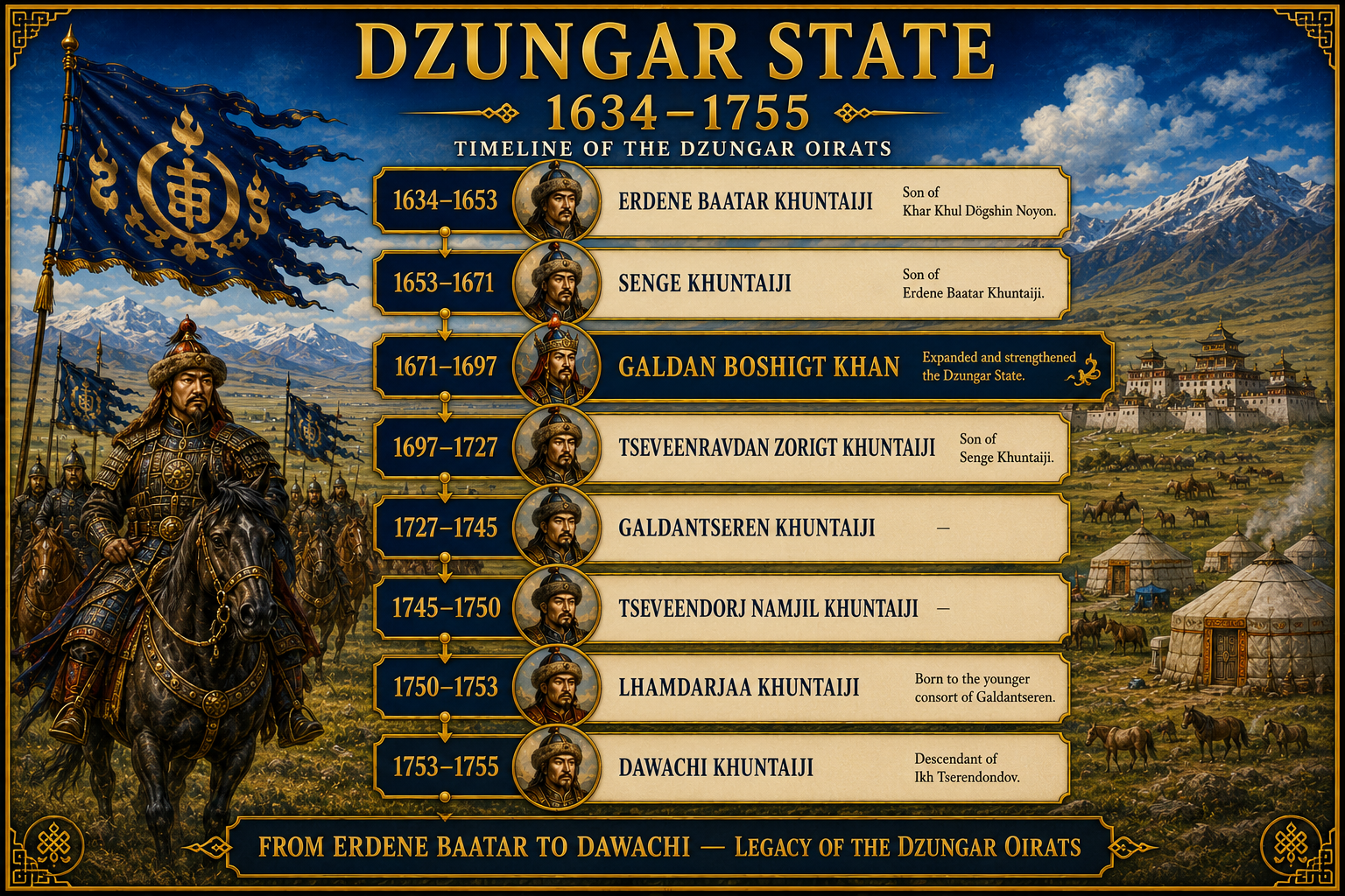 zuungar yimeline